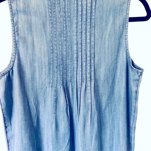 Vineyard Vines Chambray Pintuck Dress Jake Blue Jean -Xs - Picture 3 of 3